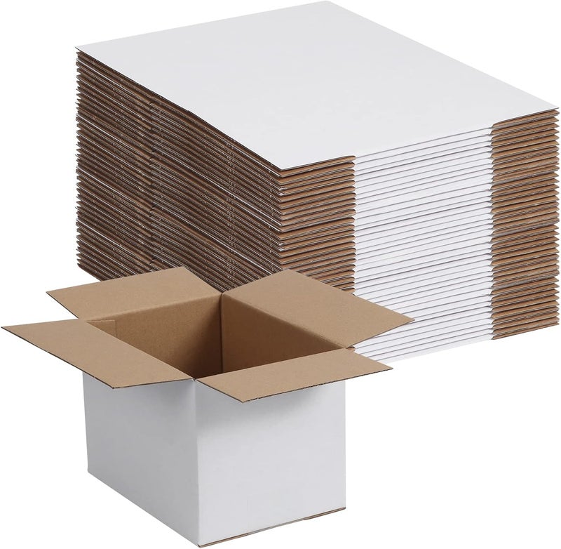 SPEPLA Shipping Boxes for Small Business, White 40 Pack 7x5x5 Inch Corrugated Cardboard Boxes for Packaging, Mailing, Storage - Image 1